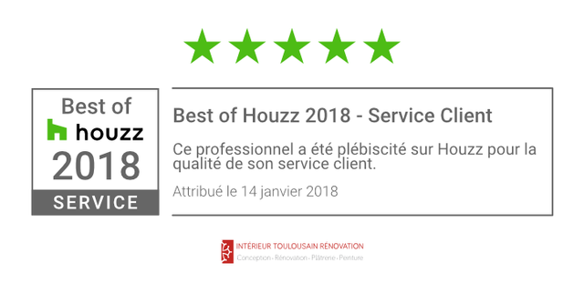 Intérieur Toulousain Rénovation reçoit le Prix Best of houzz 2018